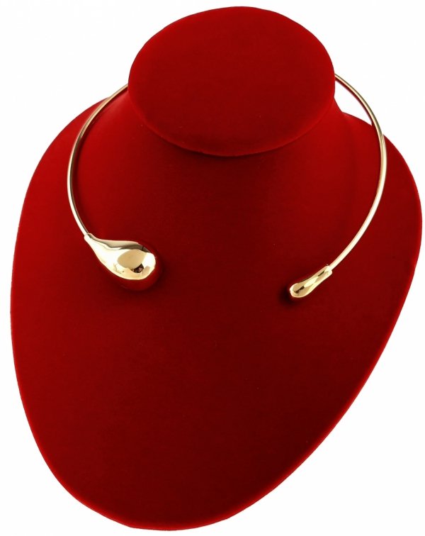 op343 Złoty łańcuszek naszyjnik stal chirurgiczna 316L sztywny choker 