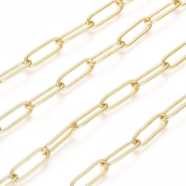 4404 Złoty łańcuszek pozłacany 14k do wyrobu biżuterii 50cm