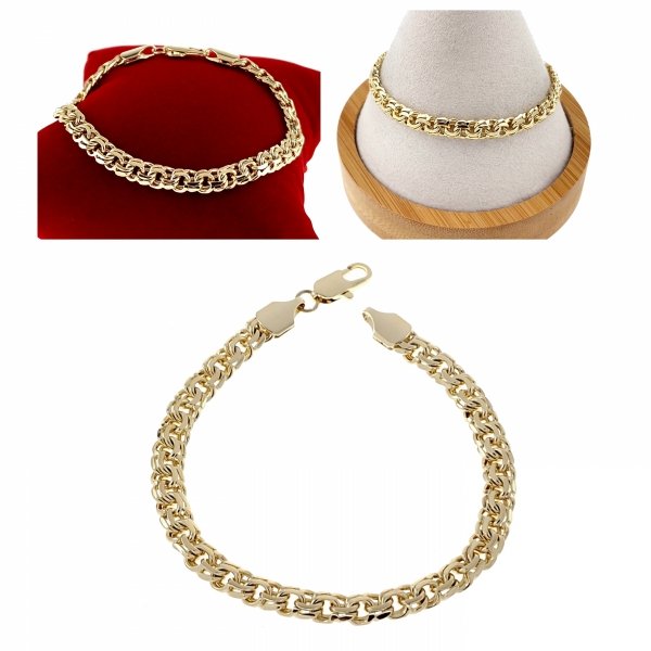 3844 Bransoletka elegancka złota 20cm pozłacana 14k Xuping