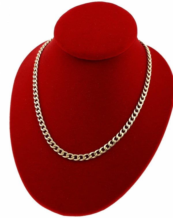 1737I Złoty łańcuszek 50cm stal chirurgiczna 316L nierdzewna 