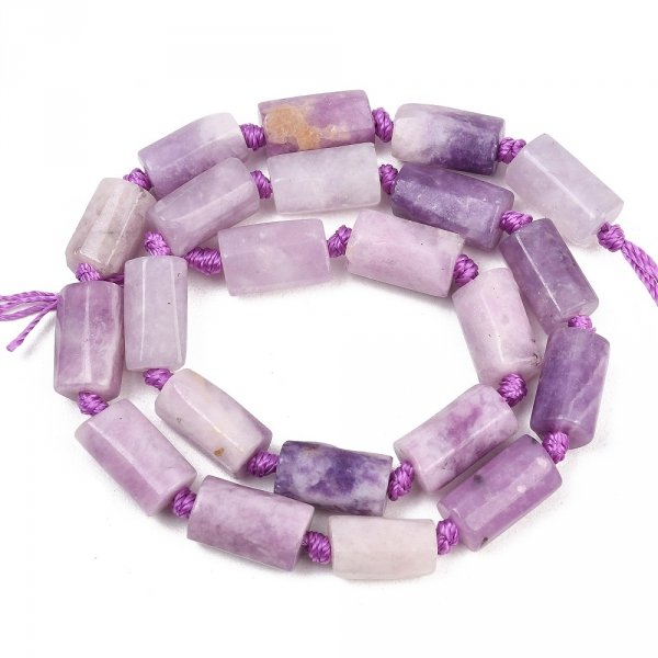 1830d Lepidolit fioletowy kamień naturalny 11~18x6~11mm, sznur 38cm