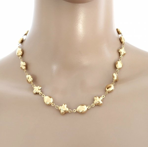 4061 Złoty łańcuszek stal chirurgiczna 316L nierdzewna 43+5 naszyjnik 