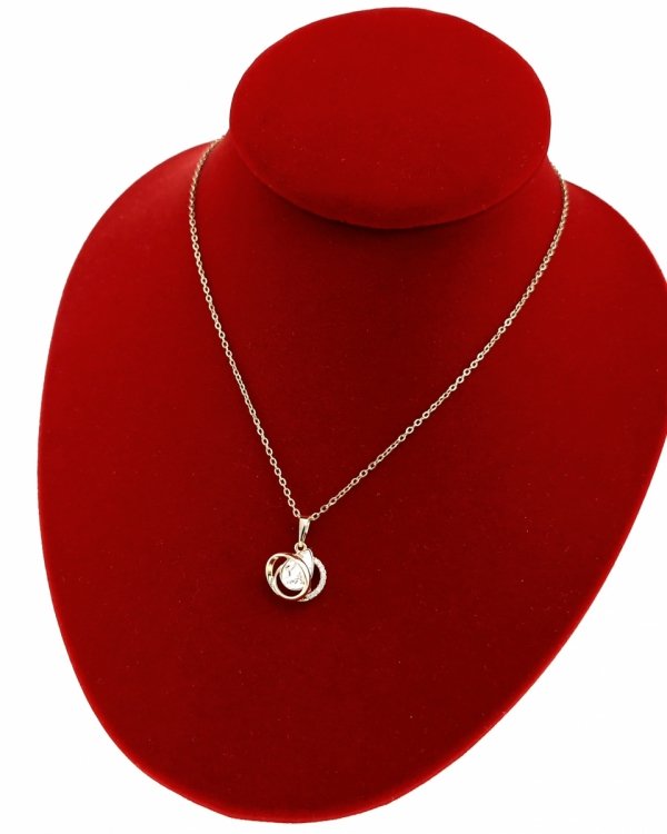 1588 Złoty łańcuszek Austrian Crystal 40+5 naszyjnik pozłacany 14K Xuping