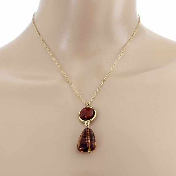 4626 Złoty łańcuszek naszyjnik 40+5cm stal chirurgiczna 316L