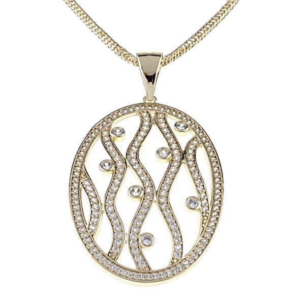 1938e Złota zawieszka błyszcząca pozłacana 14k