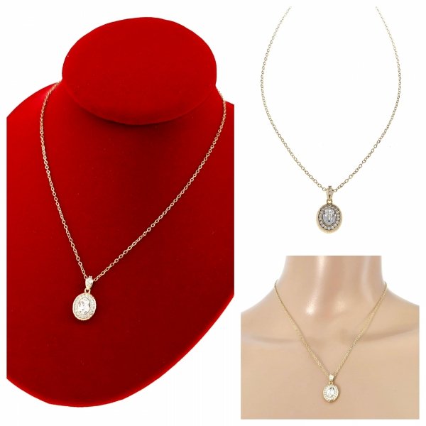 365J Złoty łańcuszek Austrian Crystal 40+5 naszyjnik pozłacany 14K Xuping serce