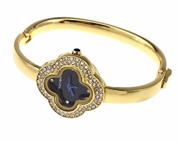 2185 Ekskluzywny damski złoty zegarek Kurren klasyk stal chirurgiczna koniczyna marokańska