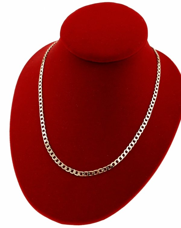 3563 Złoty łańcuszek 45cm naszyjnik pozłacany 14K pancerka