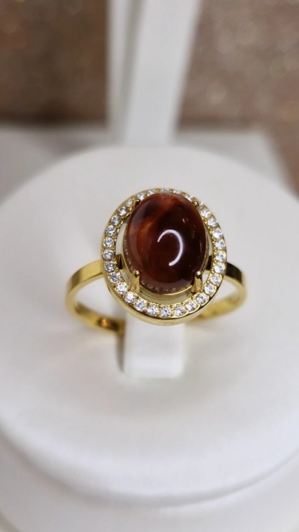 1917i Pierścionek złoty stal chirurgiczna 316L regulowany 