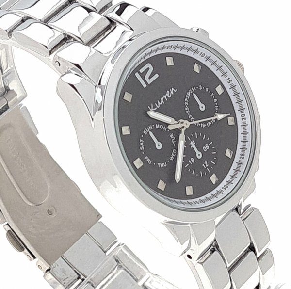 3050 Ekskluzywny damski srebrny zegarek Kurren klasyk
