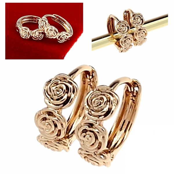 4909 Kolczyki złote pozłacane 18k Xuping wiszące