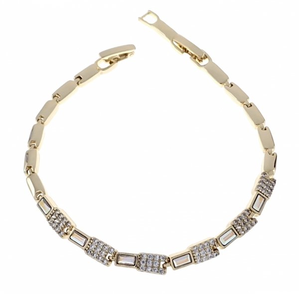 4581b Bransoletka elegancka złota 17+2cm pozłacana 14k Xuping Austrian Crystal
