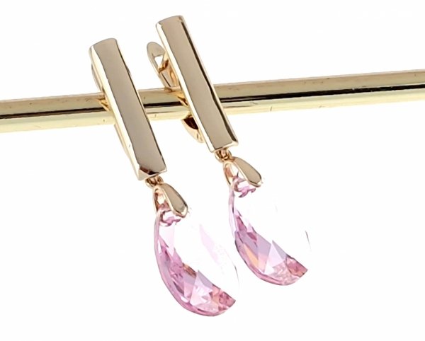 2999 Kolczyki złote Austrian Crystal cyrkonia pozłacane 18k Xuping wiszące