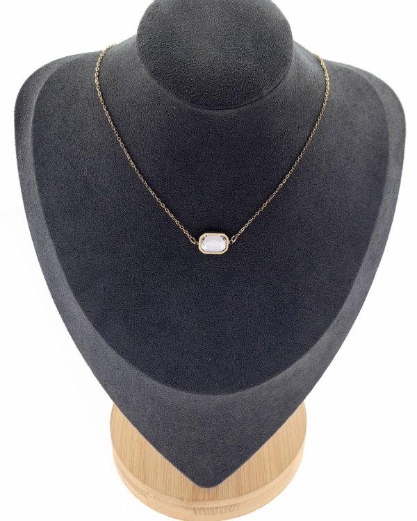 218j  Złoty łańcuszek 36+5 naszyjnik stal chirurgiczna celebrytka choker