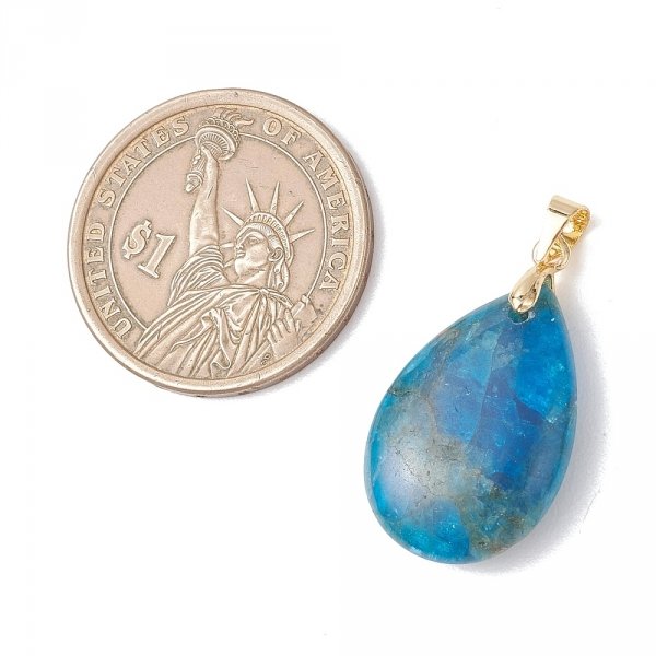 1920f Zawieszka apatyt  kamień naturalny łezka