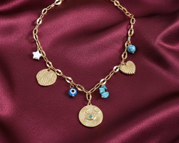 3361 Złoty łańcuszek 40+5cm naszyjnik stal chirurgiczna nierdzewna 316L 