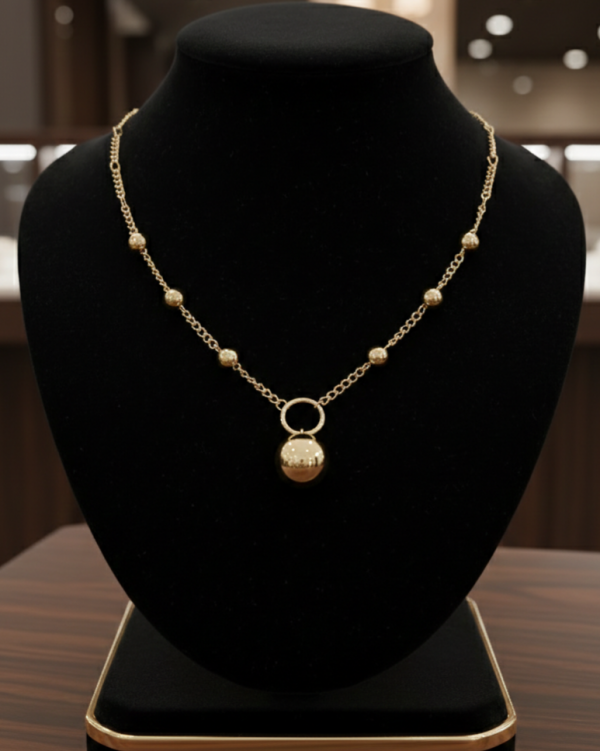 2199 Złoty łańcuszek naszyjnik 44+5cm pozłacany 14k 