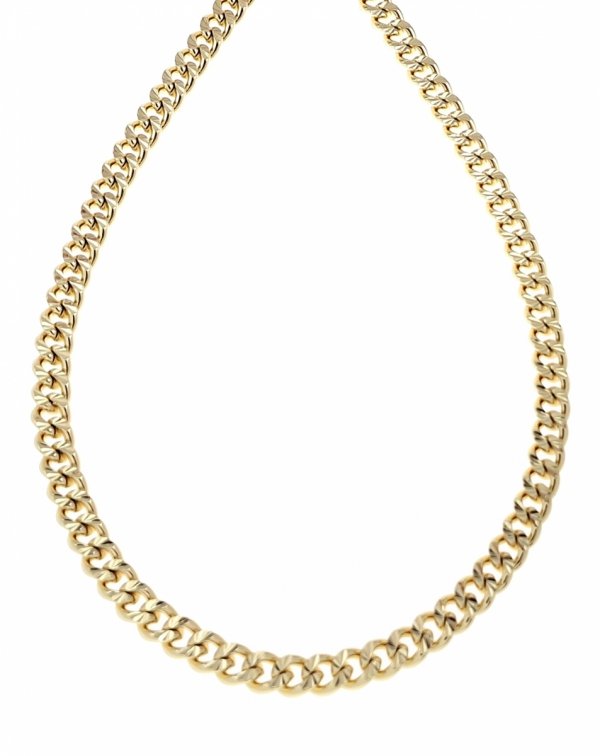 2483b Złoty łańcuszek celebrytka 46cm naszyjnik pozłacany 14K 