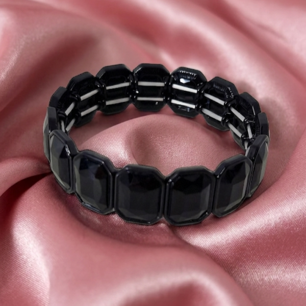 3496 Bransoletka kryształki na gumce jubilerskiej