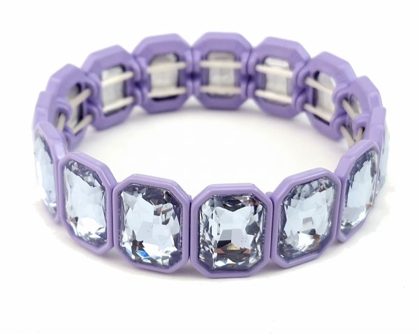 455 Bransoletka kryształki na gumce jubilerskiej