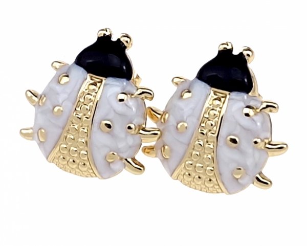 3130 Kolczyki złote stal chirurgiczna 316L wtyczki nierdzewna biedronki