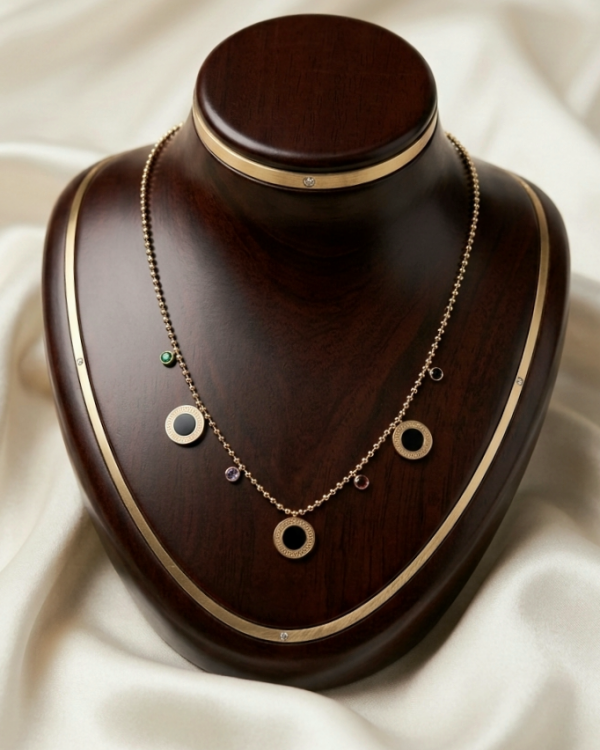 3126a Złoty łańcuszek 45+5cm naszyjnik stal chirurgiczna nierdzewna 316L 