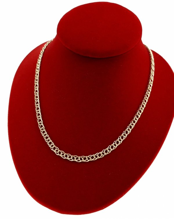 523 Złoty łańcuszek 55cm naszyjnik pozłacany 14K 