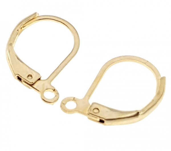 3946 2x Złote bigle stal chirurgiczna do kolczyków