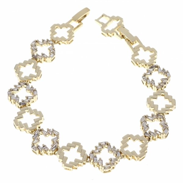 4952 Bransoletka elegancka złota 17+2cm pozłacana 14k 