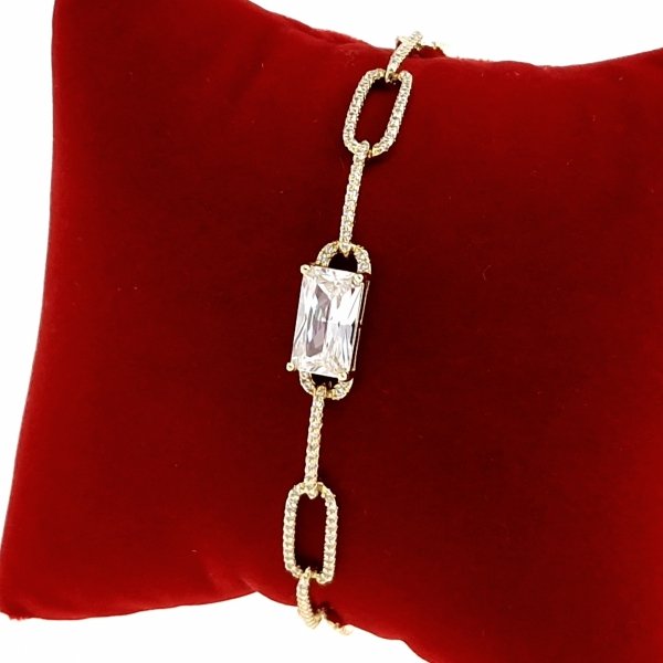 3062 Bransoletka elegancka złota 17+5cm pozłacana 14k Xuping cyrkonie