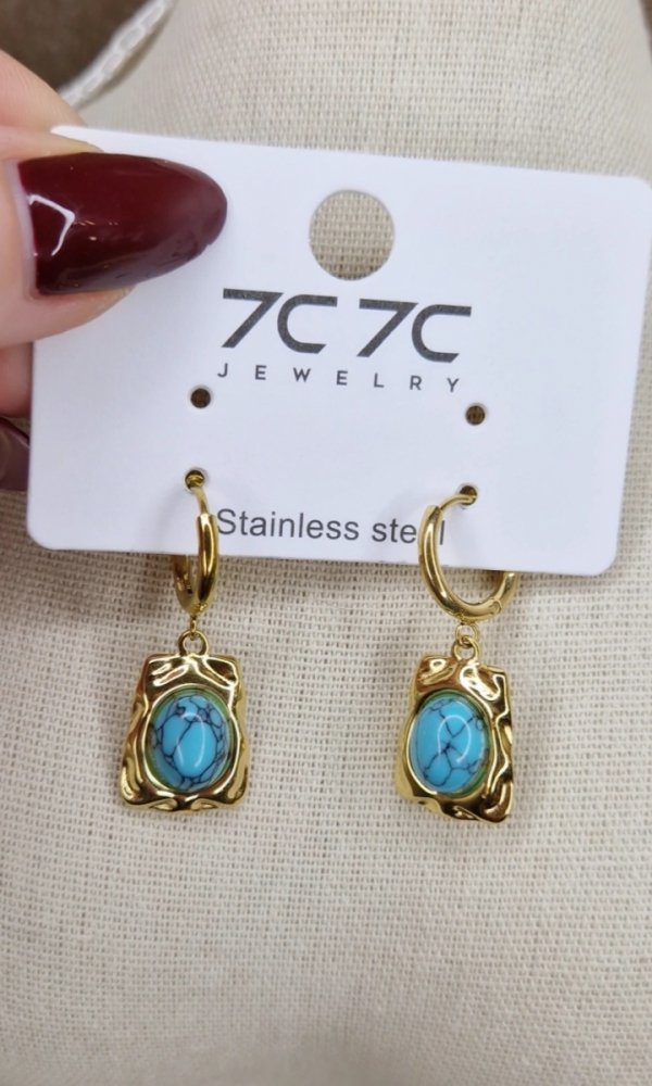 Золотые серьги из нержавеющей стали