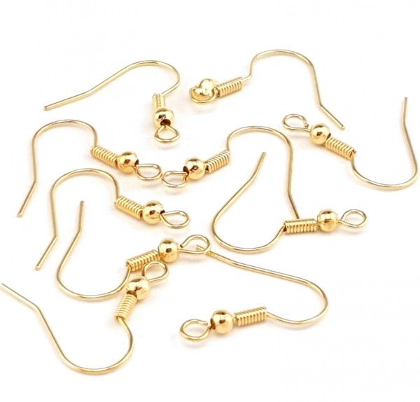 10x Золотые серьги для позолоченных сережек 5 пар