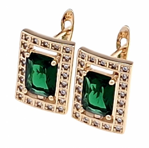 эксклюзивные серьги с позолотой swarovski