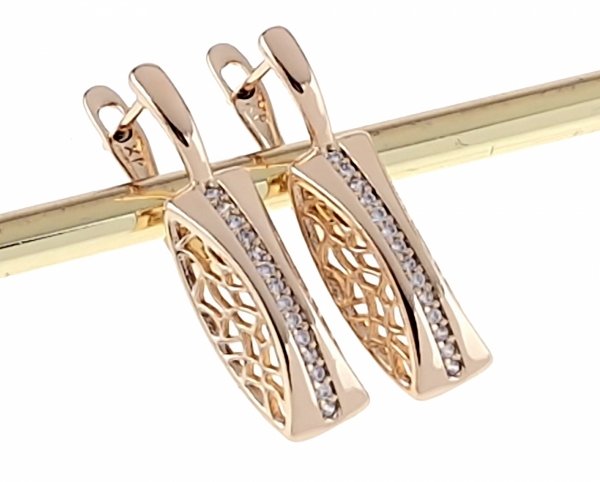эксклюзивные серьги с позолотой swarovski