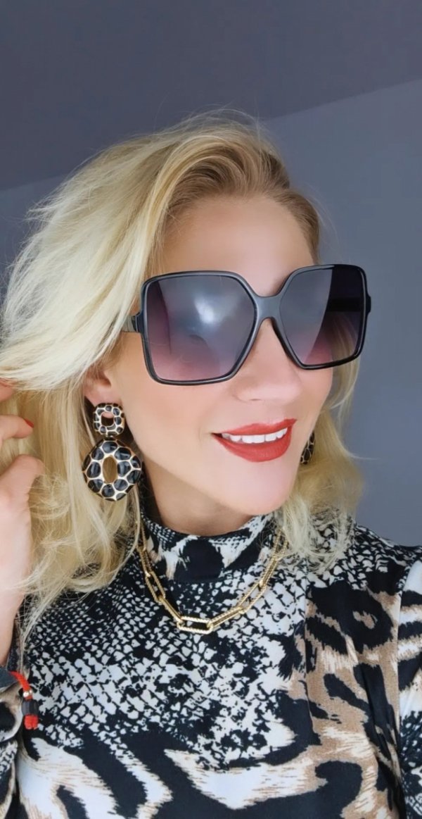 ok17  Damskie okulary przeciwsłoneczne muchy ozdobne