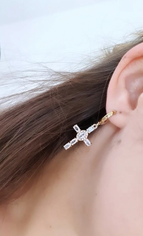 Золотые серьги из нержавеющей стали