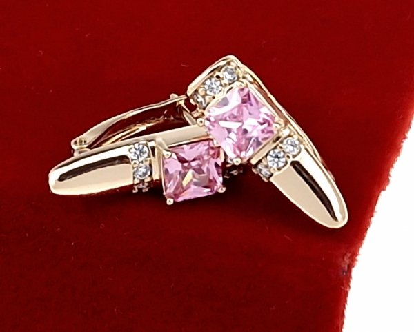 эксклюзивные серьги с позолотой swarovski