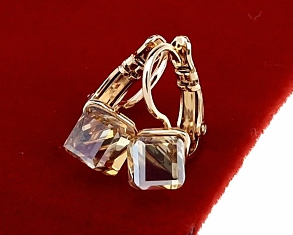 эксклюзивные серьги с позолотой swarovski