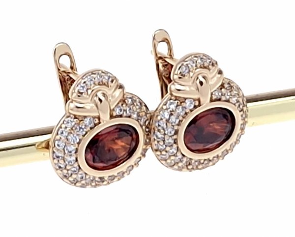 эксклюзивные серьги с позолотой swarovski
