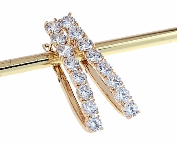 эксклюзивные серьги с позолотой swarovski