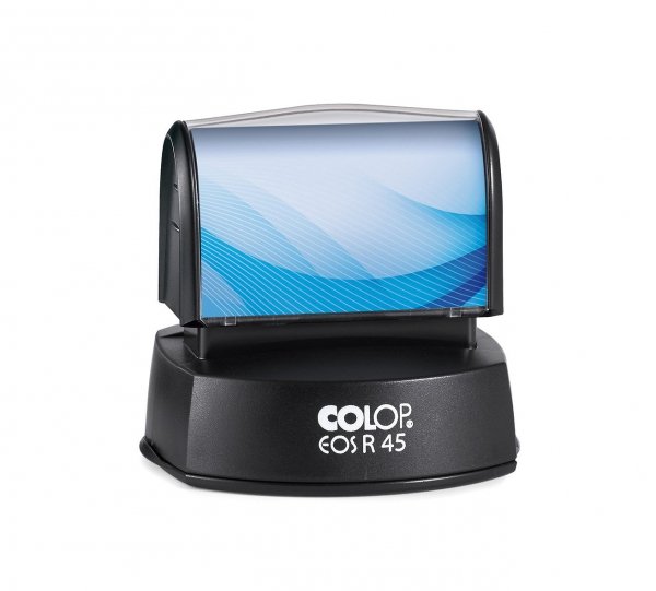 Pieczątka flashowa EOS R45 –∅ 45 mm okrągła, obudowa czarna, wraz z wykonaniem