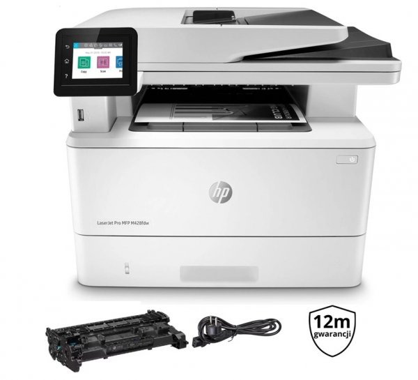 Urządzenie wielofunkcyjne HP LaserJet PRO M428fdw GW12 | ADF | LAN | SERWIS | DUPLEX | WiFi | W1A30A | 23k