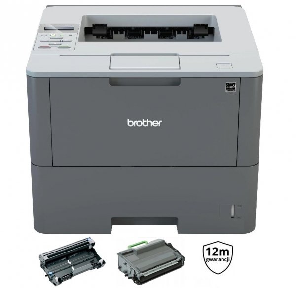 Drukarka Brother HL-L6250DN | A4 | LAN | DUPLEX | GW12 | BĘBEN + TONER 100% |  SERWIS  |  do 10K