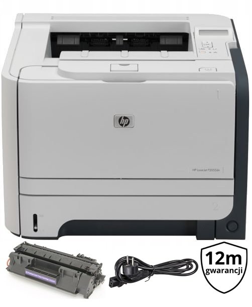 HP LJ P2055dn | GW12 | TONER 100% | DUPLEX | LAN | SERWIS | CE459A | 200 STRON