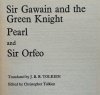  J.R.R. Tolkien • Sir Gawain and the Green Knight; Pearl; Sir Orfeo