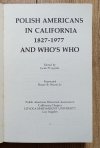 Polish Americans in California 1827-1977 and Who's Who