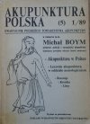 Akupunktura Polska 1/89 [Michał Boym, Zbigniew Garnuszewski]