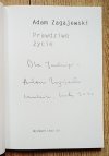 Adam Zagajewski Prawdziwe życie [dedykacja Adama Zagajewskiego]