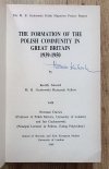 The Formation of the Polish Community in Great Britain 1939-50