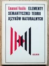 Emanuel Vasiliu Elementy semantycznej teorii języków naturalnych